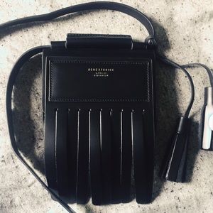 Acne Studio Crossbody fringe bag.